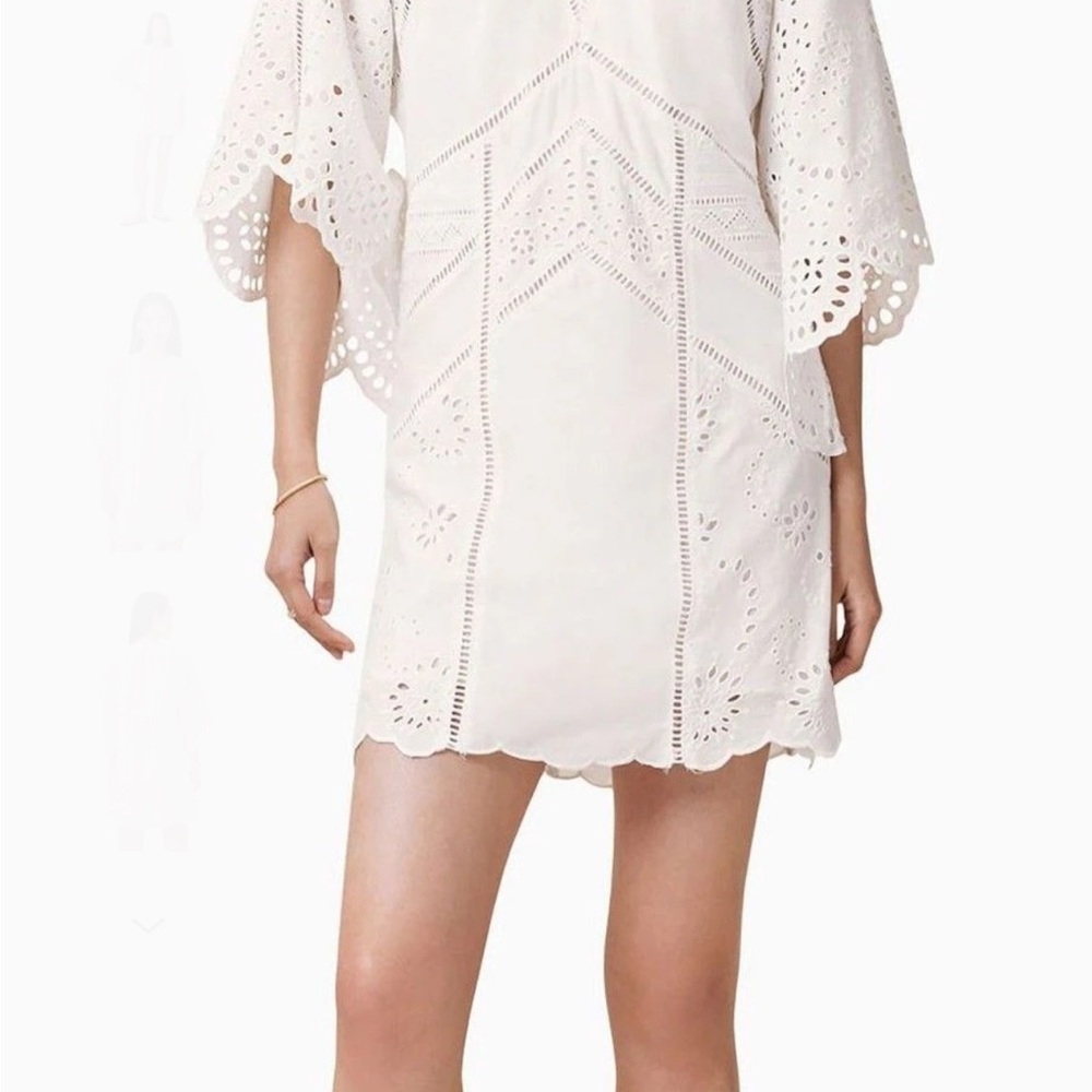NEW! All Saints Luci White Eyelet Dress